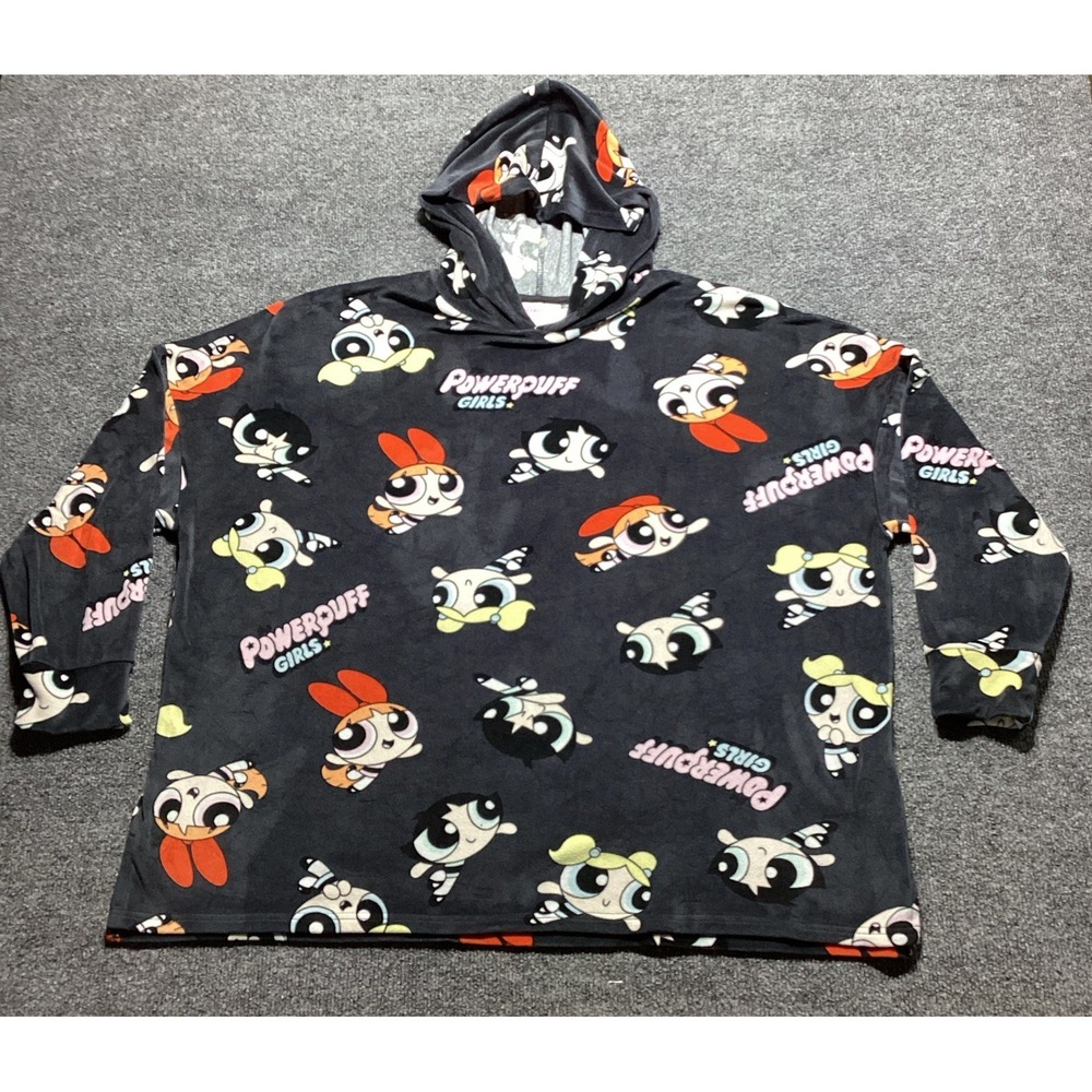 CN Powerpuff Power Puff Girls Black hoodie Size M gently used pullover